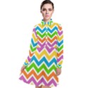 Chevron Pattern Design Texture Long Sleeve Chiffon Shirt Dress View1