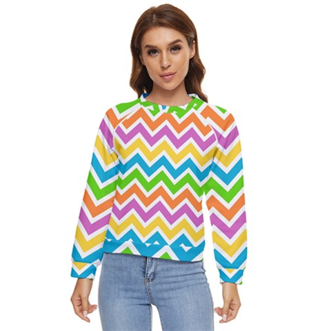 Chevron Pattern Design Texture Women s Long Sleeve Raglan T-shirt by Apen