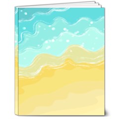 Abstract Background Beach Coast 8  X 10  Hardcover Notebook by anzea