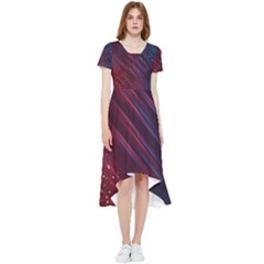 Illustrations Space Purple High Low Boho Dress by anzea