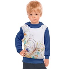 Flower Blau Kids  Hooded Pullover by 2607694c