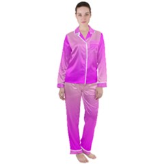 Gradient Pink - Pastel Yellow Pink Rosa Women s Long Sleeve Satin Pajamas Set	 by 2607694c