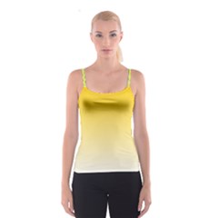 Gradient  Green, Yellow Spaghetti Strap Top by 2607694c