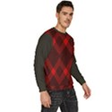 pattern, red, black,  Men s Fleece Sweatshirt View3