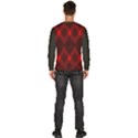 pattern, red, black,  Men s Fleece Sweatshirt View4