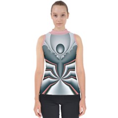 Altrosa Fractal Mock Neck Shell Top