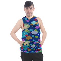 Illustrations Sea Fish Swimming Colors Men s Sleeveless Hoodie by anzea