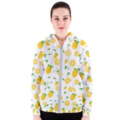 Illustrations Lemon Citrus Fruit Yellow Women s Zipper Hoodie by anzea