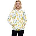 Illustrations Lemon Citrus Fruit Yellow Women s Lightweight Drawstring Hoodie View1