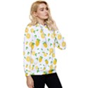 Illustrations Lemon Citrus Fruit Yellow Women s Lightweight Drawstring Hoodie View3