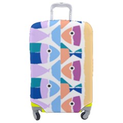 Illustrations Of Fish Texture Modulate Sea Pattern Luggage Cover (medium)