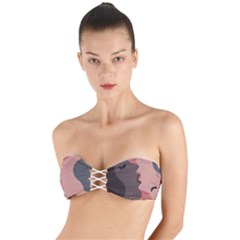 Illustrations Of Love And Kissing Women Twist Bandeau Bikini Top by anzea