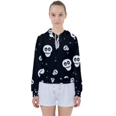 Skull Pattern Women s Tie Up Sweat