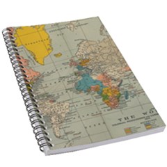 Vintage World Map 5 5  X 8 5  Notebook by Ket1n9