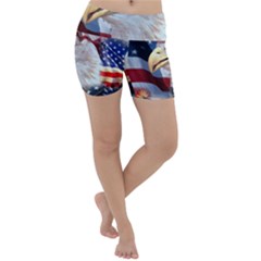 United States Of America Images Independence Day Lightweight Velour Yoga Shorts by Ket1n9