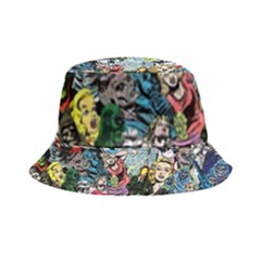 Vintage Horror Collage Pattern Inside Out Bucket Hat by Ket1n9