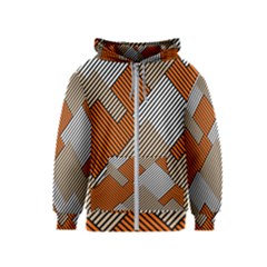 Abstract Pattern Line Art Design Decoration Kids  Zipper Hoodie by Ravend