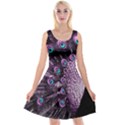 Purple Peacock Reversible Velvet Sleeveless Dress View1