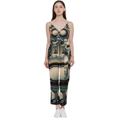 Technology Robot Internet Processor V-neck Camisole Jumpsuit by Ravend