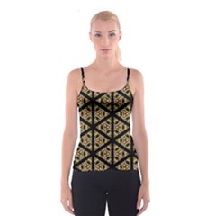 Pattern Stained Glass Triangles Spaghetti Strap Top by HermanTelo
