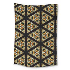 Pattern Stained Glass Triangles Large Tapestry