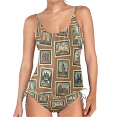 Retro Postage Seamless Pattern Tankini Set by Loisa77