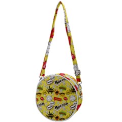 Cartoon Comics Pattern Crossbody Circle Bag