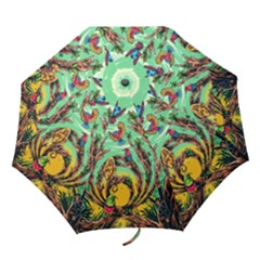 Monkey Tiger Bird Parrot Forest Jungle Style Folding Umbrellas by Grandong