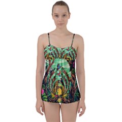 Monkey Tiger Bird Parrot Forest Jungle Style Babydoll Tankini Set by Grandong