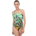 Monkey Tiger Bird Parrot Forest Jungle Style Classic One Shoulder Swimsuit View1