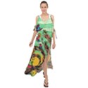 Monkey Tiger Bird Parrot Forest Jungle Style Maxi Chiffon Cover Up Dress View1