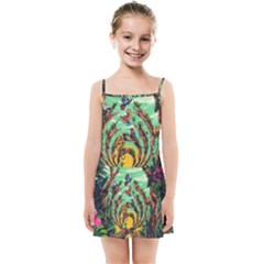 Monkey Tiger Bird Parrot Forest Jungle Style Kids  Summer Sun Dress by Grandong