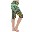 Monkey Tiger Bird Parrot Forest Jungle Style Lightweight Velour Cropped Yoga Leggings View3