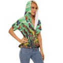 Monkey Tiger Bird Parrot Forest Jungle Style Lightweight Drawstring Hooded Top View3