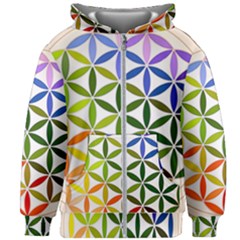 Mandala Rainbow Colorful Kids  Zipper Hoodie Without Drawstring