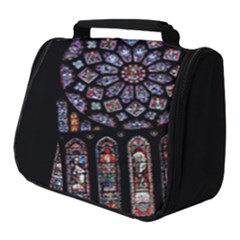 Chartres Cathedral Notre Dame De Paris Stained Glass Full Print Travel Pouch (small) by Grandong