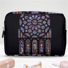 Chartres Cathedral Notre Dame De Paris Stained Glass Make Up Pouch (medium) by Grandong