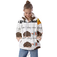 I Graduated Can I Sleep Now  Kids  Oversized Hoodie by Strawcherrys10