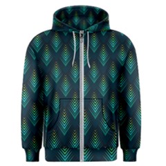 Peacock Texture 3d Pattern Peacock Texture Men s Zipper Hoodie by Loisa77