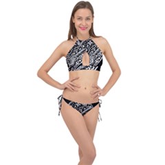 Guitar Pic Cross Front Halter Bikini Set by RiverRootsReggae