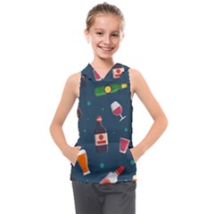 Pattern Seamless Background Texture Kids  Sleeveless Hoodie