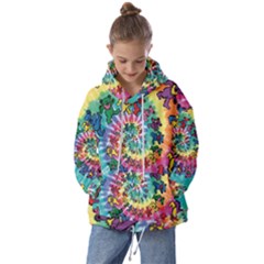 Tie Dye Grateful Dead Bears Kids  Oversized Hoodie by Perong