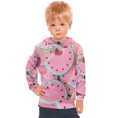 Aesthetic Cute Kawaii Watermelon Kids  Hooded Pullover by Perong