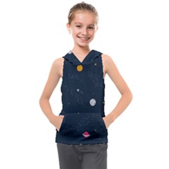 Space Nasa Galaxy Kids  Sleeveless Hoodie by Perong