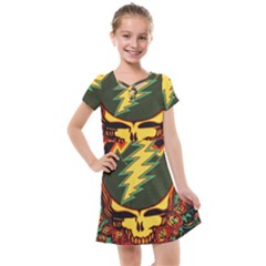 Grateful Dead Scarlet Fire Kids  Cross Web Dress by Perong