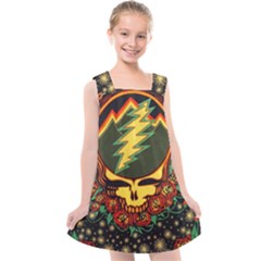 Grateful Dead Scarlet Fire Kids  Cross Back Dress by Perong