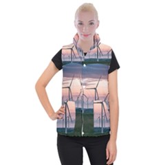 Wind Giants At Twilight Women s Button Up Vest