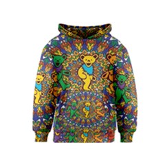 Dead Dancing Bears Grateful Dead Pattern Kids  Pullover Hoodie