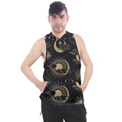 Asian Seamless Pattern With Clouds Moon Sun Stars Vector Collection Oriental Chinese Japanese Korean Men s Sleeveless Hoodie by Grandong