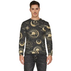 Asian Seamless Pattern With Clouds Moon Sun Stars Vector Collection Oriental Chinese Japanese Korean Men s Fleece Sweatshirt by Grandong